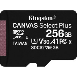 Kingston Canvas Select Plus microSDXC 256GB Class 10 U3 V30 UHS-I A1