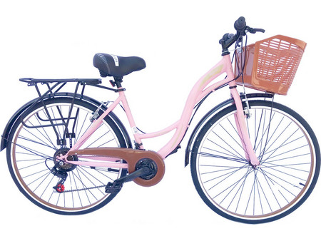 Affetto Holiday Γυναικείο Ποδήλατο Πόλης 28" με 21 Ταχύτητες Ροζ