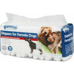 Pawise Disposable Diapers For Female Dogs Πάνες Σκύλου Μιας Χρήσης Large (12τμχ)