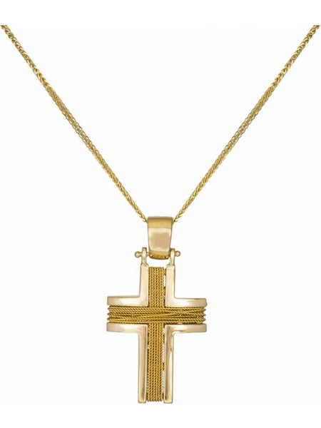 Βαπτιστικοί Σταυροί με Αλυσίδα Ανδρικός χρυσός σταυρός Κ18 με αλυσίδα 014119C 014119C Ανδρικό Χρυσός 18 Καράτια