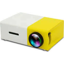 YG300 400LM Portable Mini Home Theater LED Projector with Remote Controller, Support HDMI, AV, SD, USB Interfaces (Yellow) (OEM)