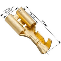 Συρταρωτοί Ακροδέκτες 6.3mm 0,8 Χρυσό (DM-43-111)