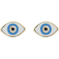 Γυναικεία - Παιδικά Σκουλαρίκια μάτι missQ από χρυσό Κ09 (375) σε κίτρινο χρώμα με Σμάλτο 442760