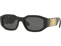 Versace VE 4361 GB1/87 Γυναικεία Γυαλιά Ηλίου Οβάλ Κοκάλινα Μαύρα με Μαύρο Polarized Φακό