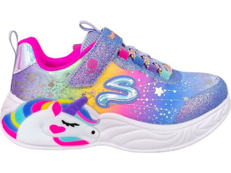 Skechers Unicorn Dreams Παιδικά Sneakers με Φωτάκια Μωβ 302311L-BLMT