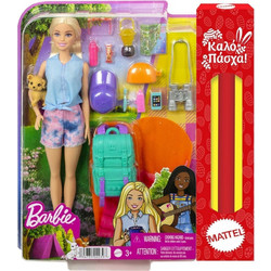 Mattel Λαμπάδα Barbie Family Camping Malibu
