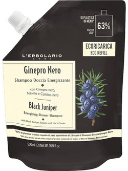 L'Erbolario Black Juniper Energizing Σαμπουάν & Αφρόλουτρο για Επανόρθωση 500ml