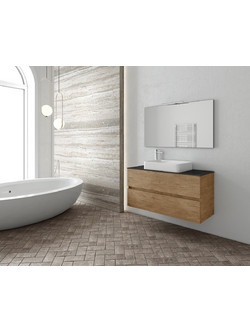 Drop Σετ Έπιπλο Μπάνιου με Νιπτήρα & Καθρέπτη Luxus 100 PL Wood