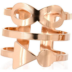 Γυναικείο Τριπλό Μεταλλικό Δακτυλίδι Ρόζ-Χρυσό