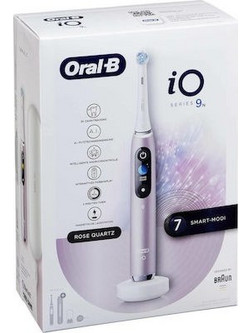 Oral-B iO Series 9 Rose Quartz Ηλεκτρική Οδοντόβουρτσα με Χρονομετρητή Αισθητήρα Πίεσης & Θήκη Ταξιδίου