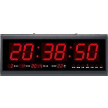 Μεγάλο Ψηφιακό Ρολόι Τοίχου - Πινακίδα LED με Θερμόμετρο και Ημερολόγιο Jumbo Clock OEM TL4819