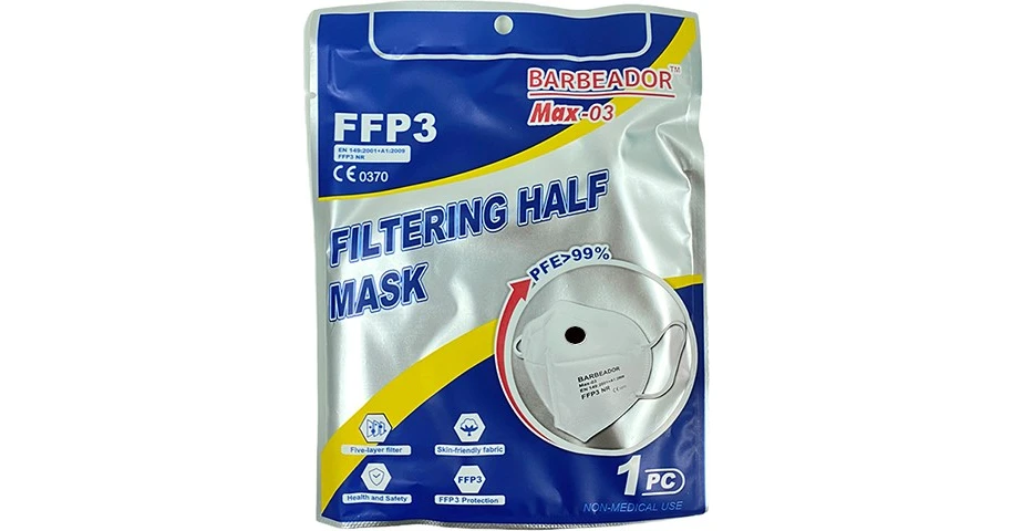 Barbeador MAX 03 FFP3 Filtering Half Mask Γαλάζια 1τμχ BestPrice gr