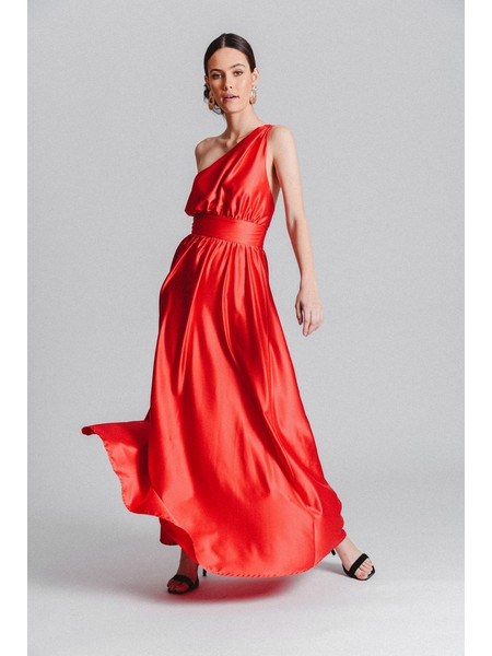 Molly Bracken Maxi Καλοκαιρινό Φόρεμα για Γάμο / Βάπτιση Κόκκινο RW101AP