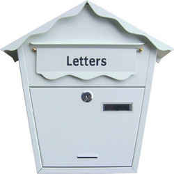 Γραμματοκιβώτιο Ατσάλινο Λευκό με Τριγωνική Σκεπή Am-Tech S5551