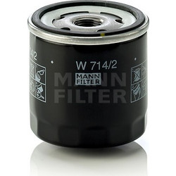 Mann Filter W714/2 Φίλτρο Λαδιού Με Δύο Βαλβίδες Φραγής Επιστροφής