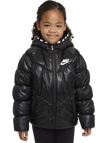 Nike Αθλητικό Παιδικό Μπουφάν Χειμωνιάτικο Puffer Μαύρο 36H880-023