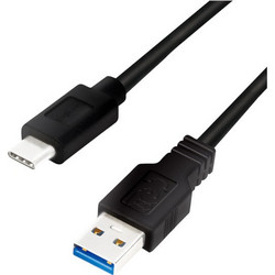 LogiLink Regular USB 3.2 Cable USB-C male - USB-A male Μαύρο 0.5m (CU0167)