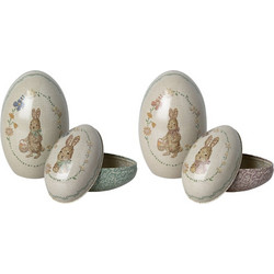 Σετ Μεταλλικά Πασχαλινά Αυγά - Easter Egg Metal set of 2 Rose/Mint Maileg