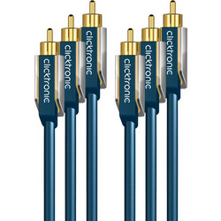 Clicktronic video Cable (RGB) 3 x RCA male - 3 x RCA male, Advanced Series - CLICKTRONIC 154-0134 CLICKTRONIC