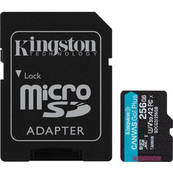 Kingston Canvas Go Plus microSDXC 256GB Class 10 U3 V30 UHS-I A2 + Adapter