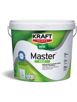 Kraft Paints Master Eco Οικολογικό Πλαστικό Χρώμα Εσωτερικού Χώρου Λευκό 10lt