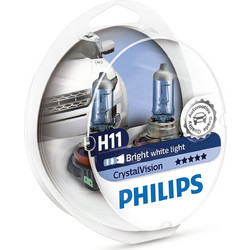 Philips H11 Crystal Vision Αλογόνου 12V 55W 2τμχ