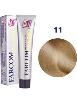 Farcom Hair Color Cream 11 Ξανθό Σουηδίας Μόνιμη Βαφή Μαλλιών 60ml