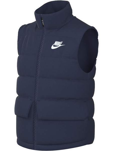 Nike Αμάνικο Αθλητικό Παιδικό Μπουφάν Μπλε DX1296-410