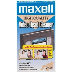 Κασέτα Maxell καθαριστική κεφαλής βίντεο ξηρού τύπου VHS VP100