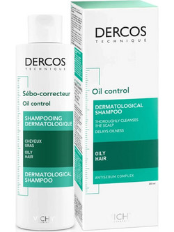 Vichy Dercos Oil Control Σαμπουάν κατά της Πιτυρίδας για Λιπαρά Μαλλιά 200ml