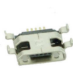 Micro USB Type B Connector Female Sink 0.8 Dip Flat SP Silver Con-U026