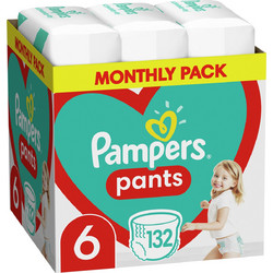 Pampers Pants Monthly Pack Πάνες Βρακάκι No6 15+kg 132τμχ