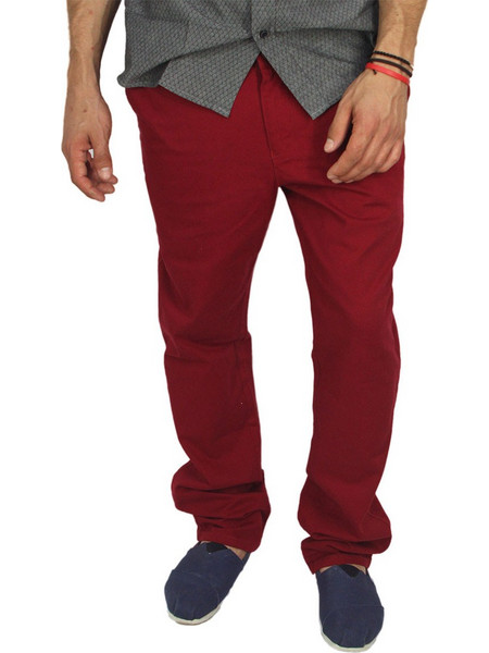 Ανδρικό slim fit chino παντελόνι κόκκινο 6141-rd