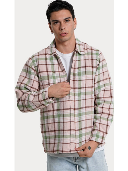 Obey Dom Shirt Ανδρικό Μπουφάν Χειμωνιάτικο Ροζ 121160036-PCY