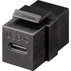 GOOBAY keystone module USB-C 3.2 Gen 2 61261 θηλυκό σε θηλυκό μαύρο