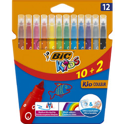 BIC Kids Couleur Μαρκαδόροι Ζωγραφικής Σετ 12 Χρώματα