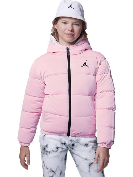 Nike Jordan Boxy Αθλητικό Παιδικό Μπουφάν Χειμωνιάτικο Puffer Ροζ 45C483-A0W