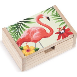 Ξύλινο κουτί Flamingo