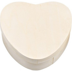 Κουτί για μαρτυρικά από φλοιό ξύλου σε σχήμα καρδιάς 15Χ13,5Χ4,7εκ