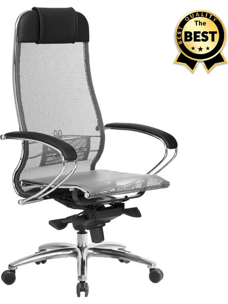 Megapap Samurai-2 Καρέκλα Γραφείου με Προσκέφαλο Στήριξη Μέσης και Ανάκλιση Γκρι GP008-0027