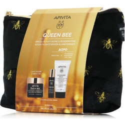 Apivita Queen Bee Absolute Anti-Aging & Regenerating Rich Cream 50ml + Face Serum 30ml + Cleansing Milk 3 In 1 50ml