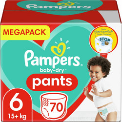 Pampers Baby Dry Pants Πάνες Βρακάκι No6 14-19kg 70τμχ