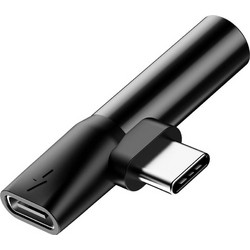 Baseus Audio Adapter USB-C to Mini Jack 3.5mm + USB-C Black (CATL41-01) (BASCATL41-01)