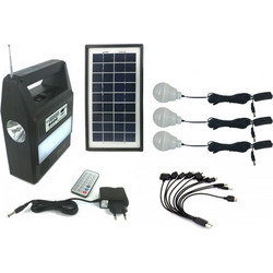 Ηλιακό Πακέτο Φωτισμού με Πάνελ, Φορτιστή και 3 λάμπες με Ραδιόφωνο FM/ MP3 GDPLUS GD-8216