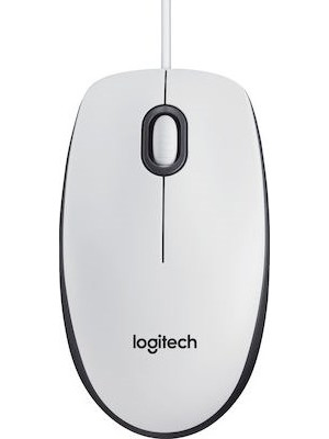 Logitech B100 Ενσύρματο Ποντίκι White Black
