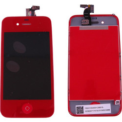IPHONE 4G ΟΘΟΝΗ OR +TOUCH+LENS+HOME BUTTON-SPEAKER MESH RED