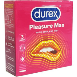 Durex Pleasuremax Προφυλακτικά με Ραβδώσεις & Λιπαντικό 3τμχ