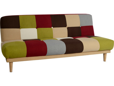 Mixed Color Τριθέσιος Καναπές Κρεβάτι Πολύχρωμος 187x80x74cm FB93003