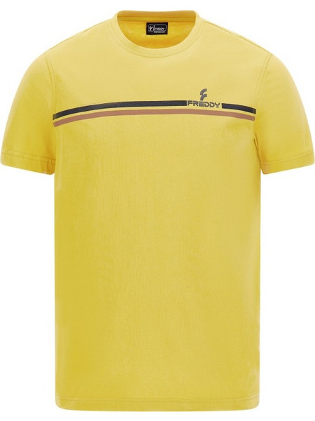Freddy Ανδρικό ζέρσεϊ T-shirt Κίτρινο (01F0250...
