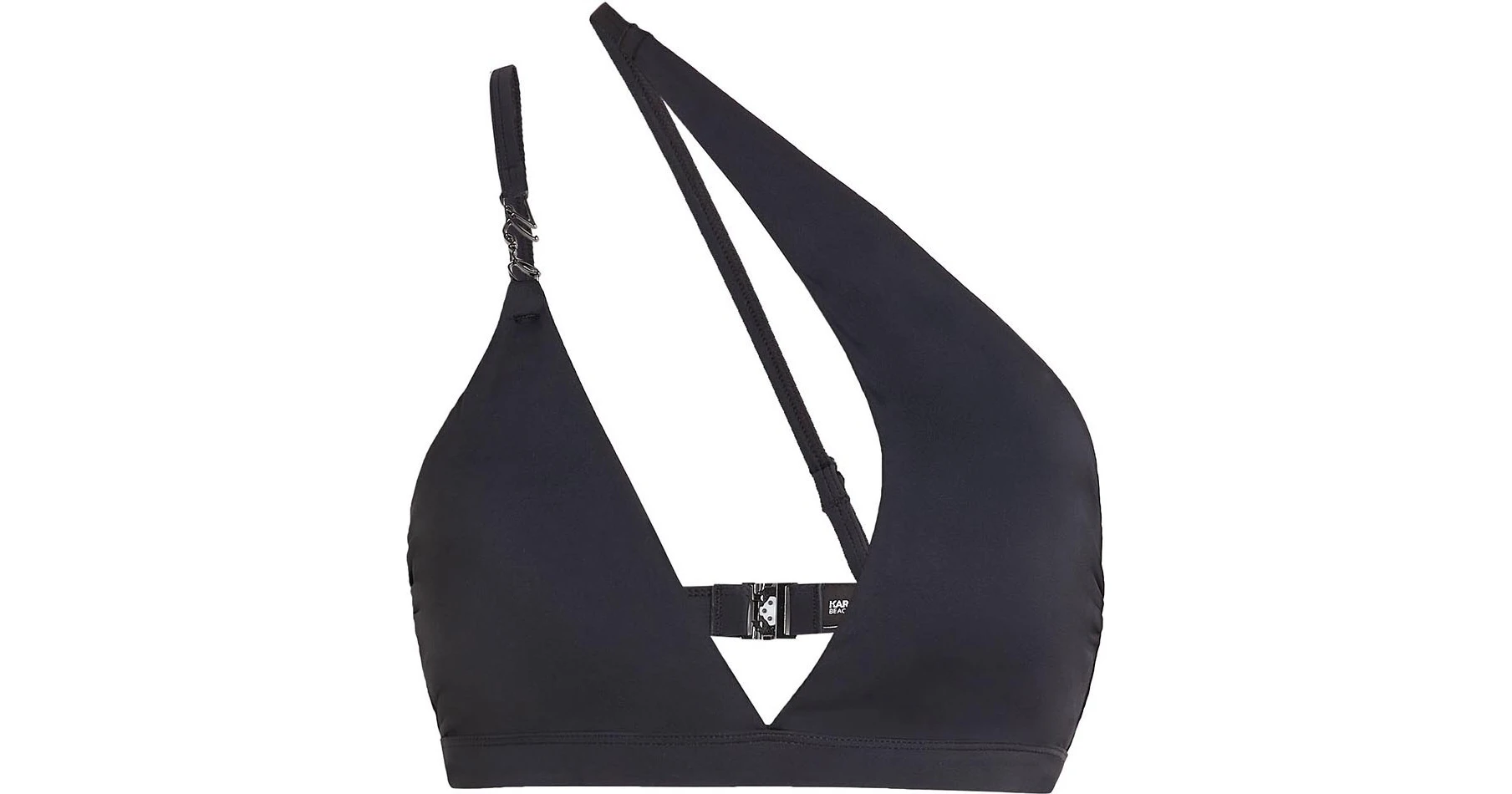 Karl Lagerfeld Bikini Top με Έναν Ώμο Μαύρο 241W2201 999 BestPrice gr